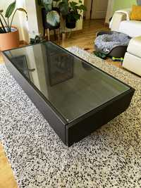 Mesa de centro Ikea, com vidro no tampo