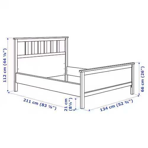 Łóżko IKEA Hemnes,r.140x200cm,rama+belka+stelaż-dostawa grat