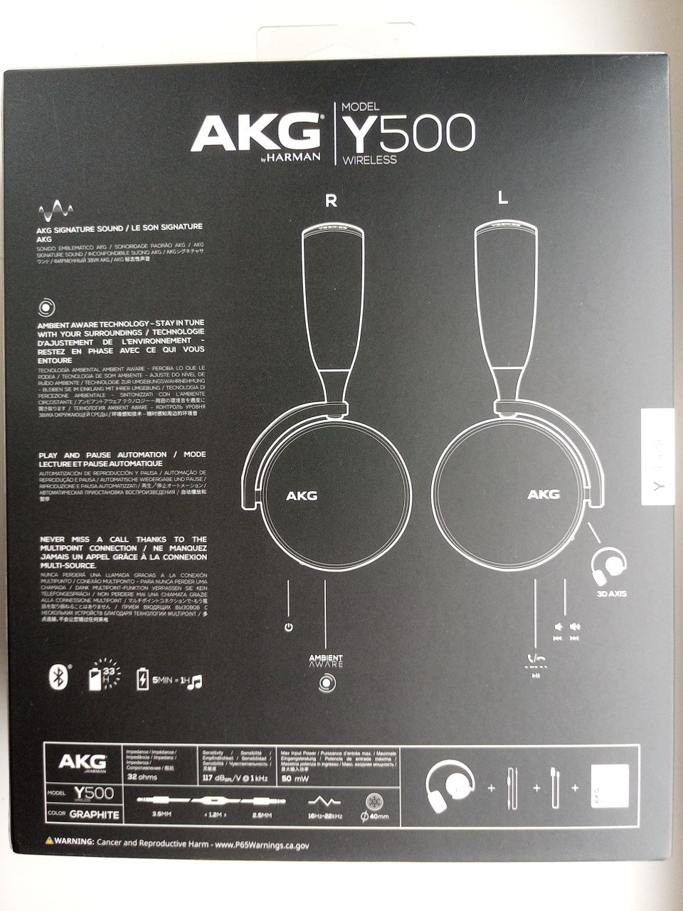 Наушники беспроводные AKG Harmam Y500 Samsung новые оригинал