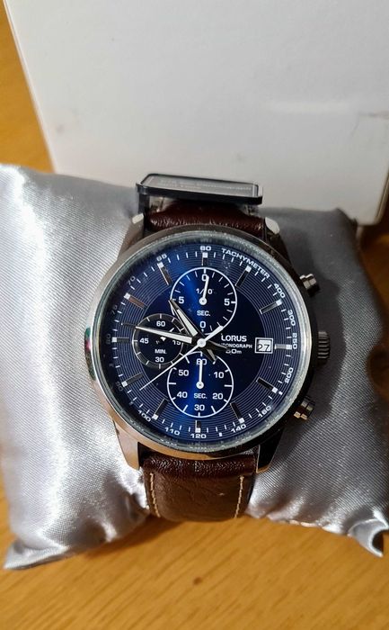 RELÓGIO LORUS QUARTZ CRONÓGRAFO AÇO INOXIDÁVEL MOSTRADOR AZUL