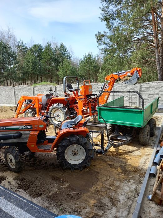 Przyczepa wywrotka Kubota Iseki tandem mini