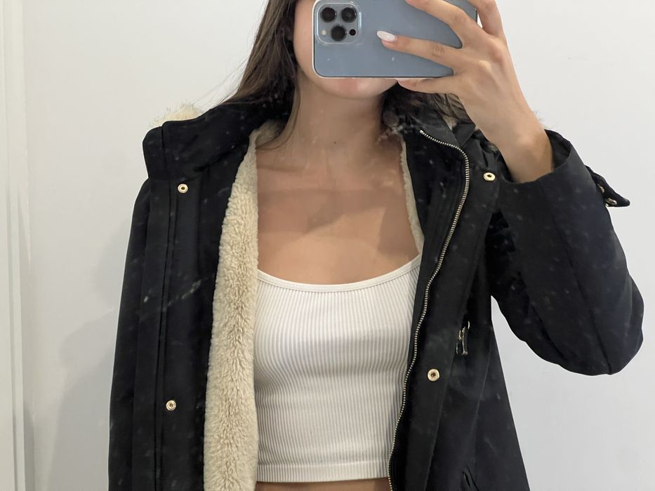 Casaco Mango interior cardado