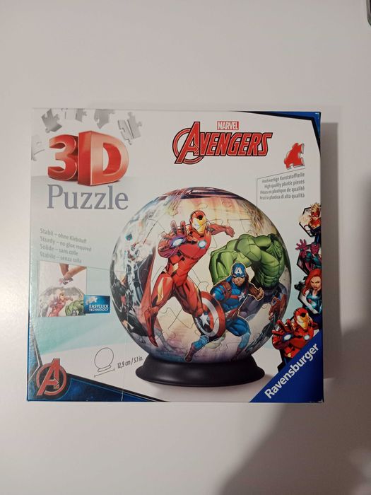 Puzzle 3D Marvel Avengers raz ułożone plastikowe jak nowe