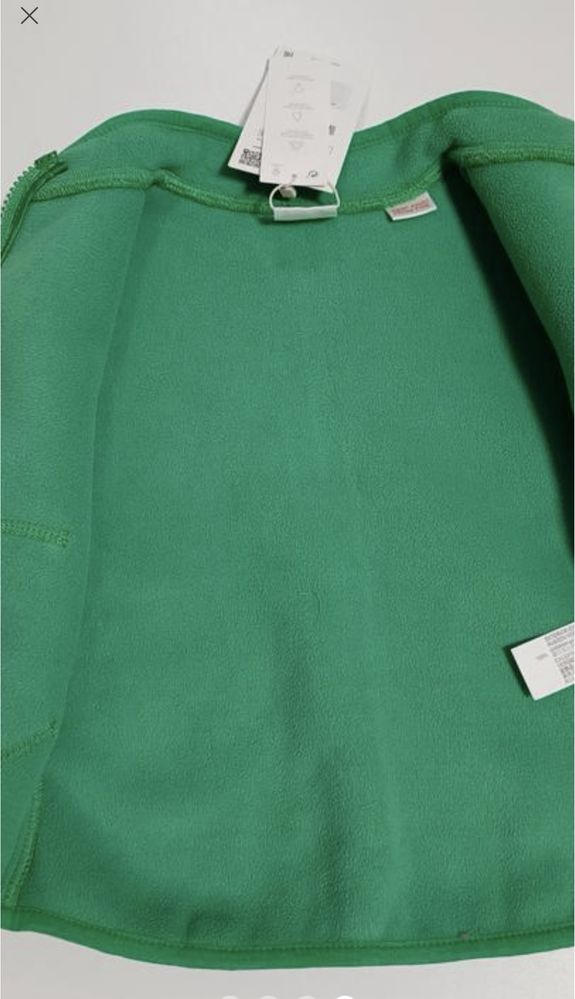 Флісова куртка баранчик Zara 104 3-4 роки нова з бірками зелена