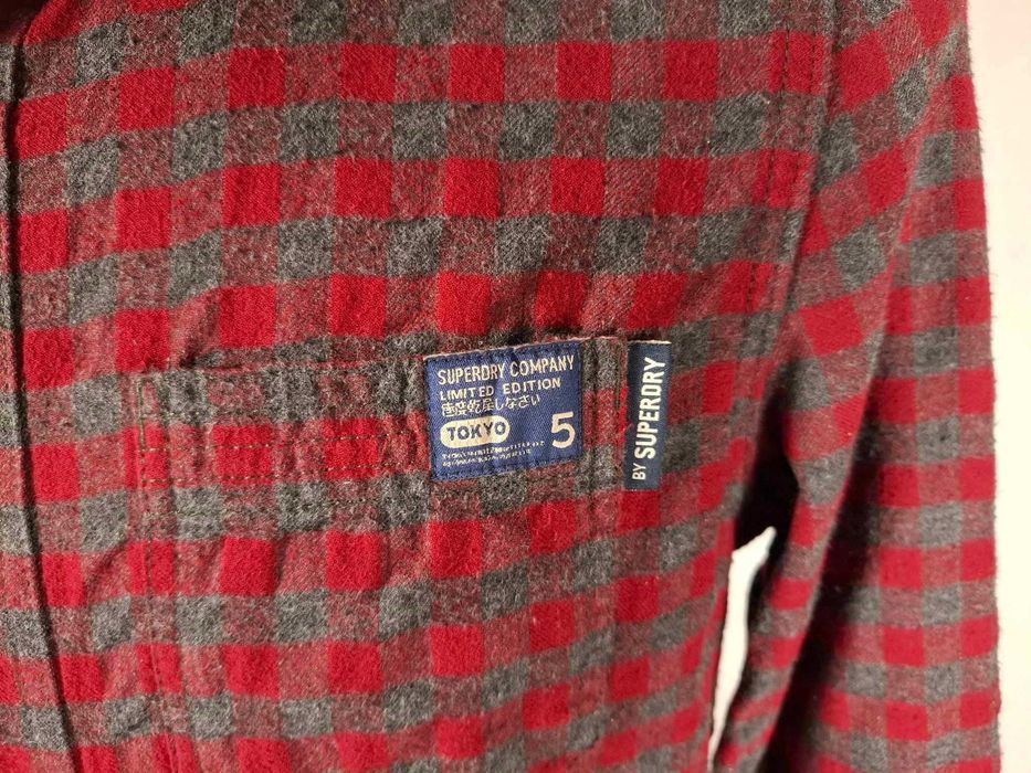 SUPERDRY Limited Edition Koszula Męska Flanelowa M Oryginalna Super