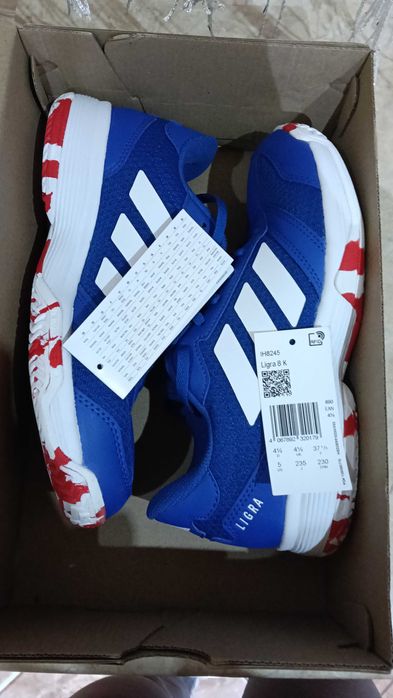 Buty halowe Ligra 8 Indoor Shoes Kids IH8245 Niebieski