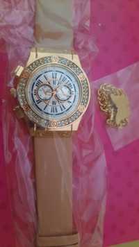 Relógio dourado + pulseira