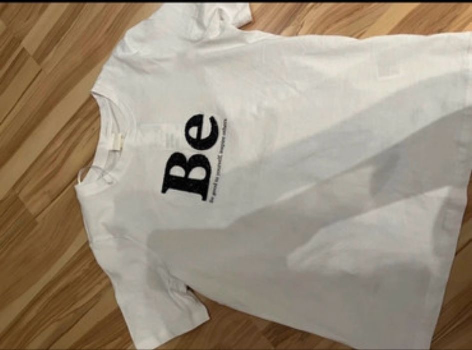 T-shirt damski bialo czarny nowy M metka