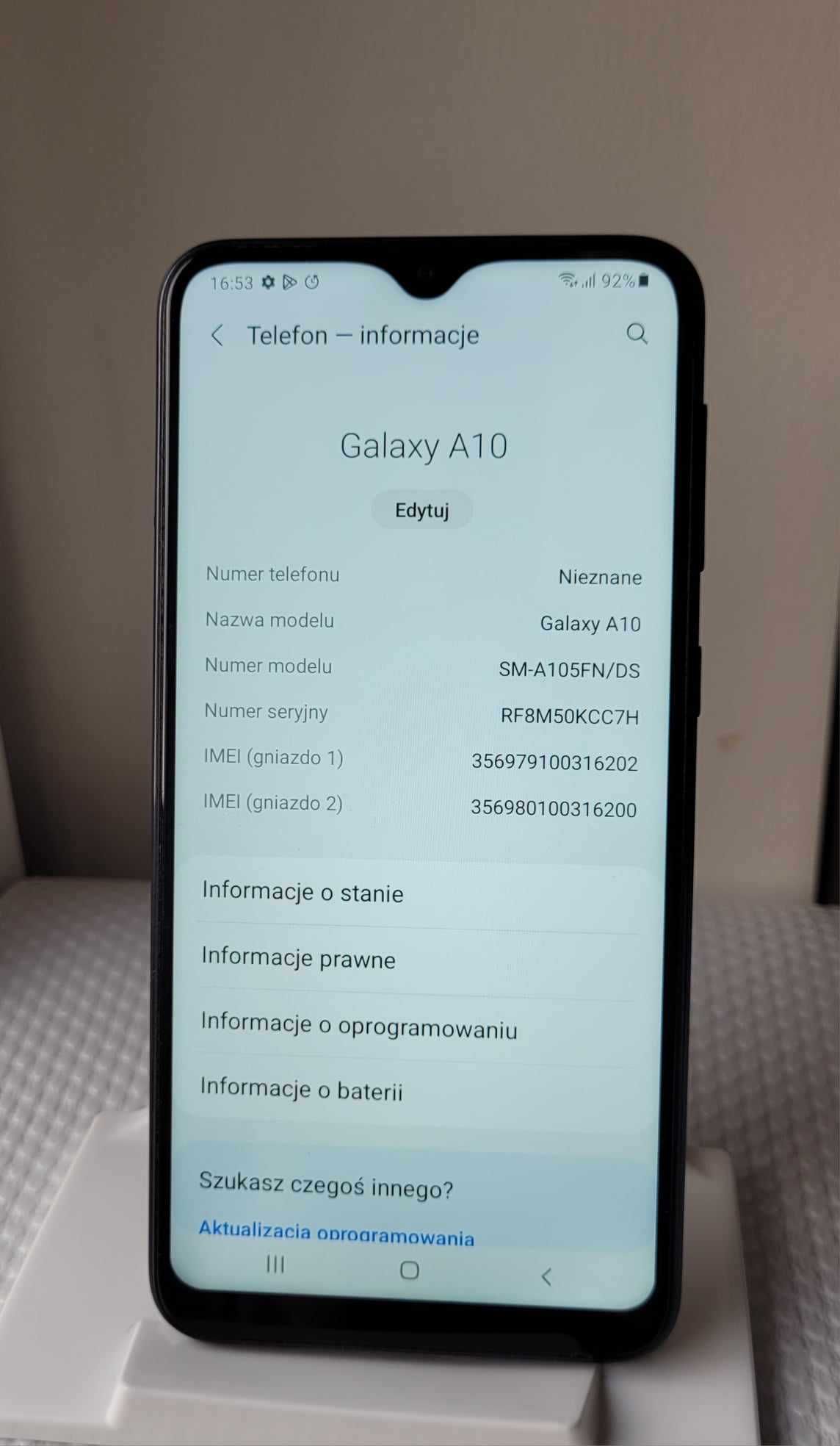 Samsung Galaxy A10 2/32 GB 6,2" 3400 mAh dual SIM