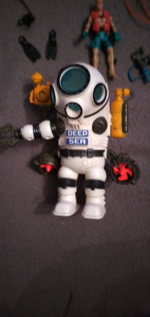 Barco de Resgate,Deep Sea,Action Figures+Fato de Mergulho+Acessórios