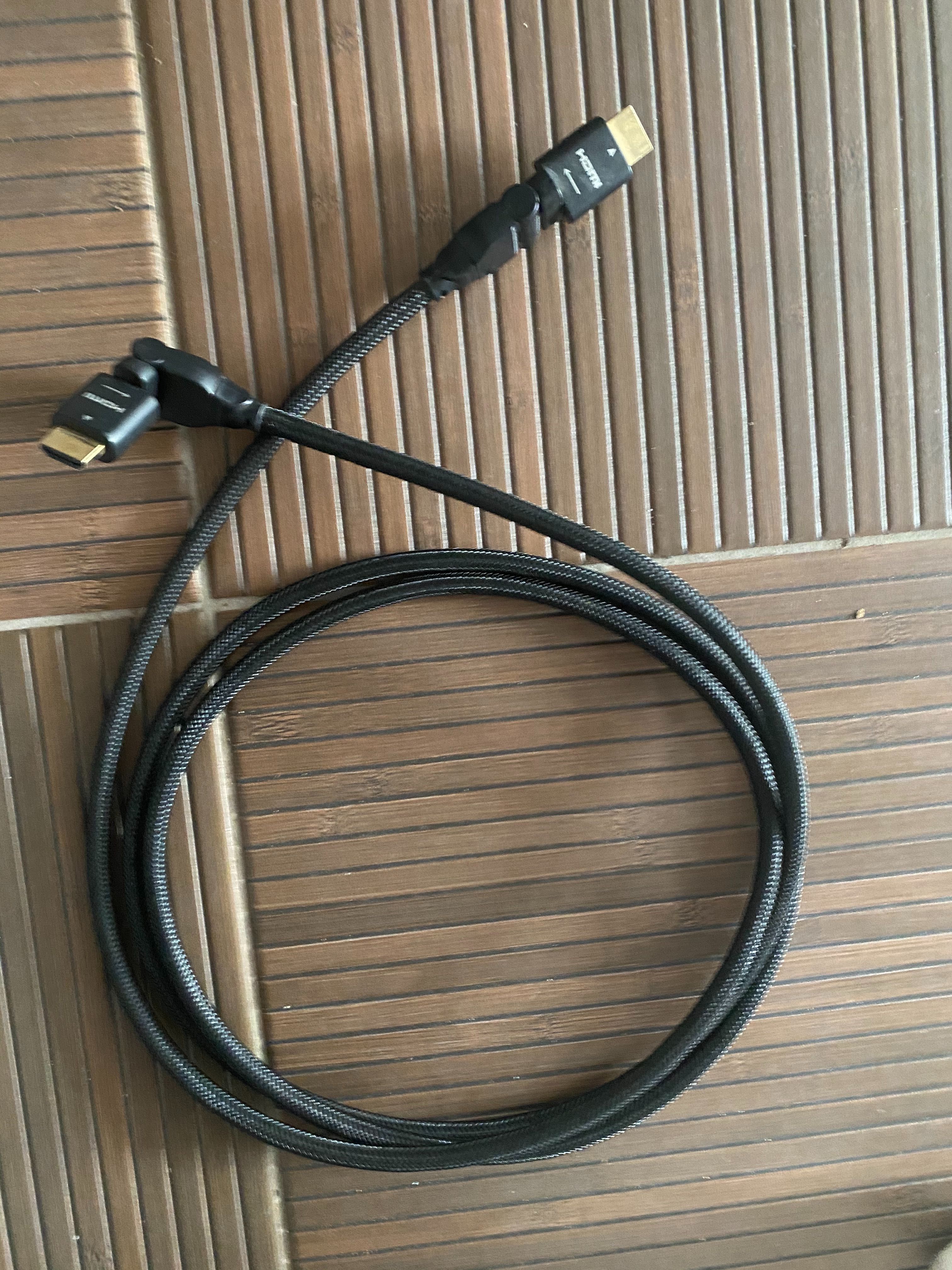 Materiałowy kabel HDMI do komputera tv Xbox playstation i nie tylko
