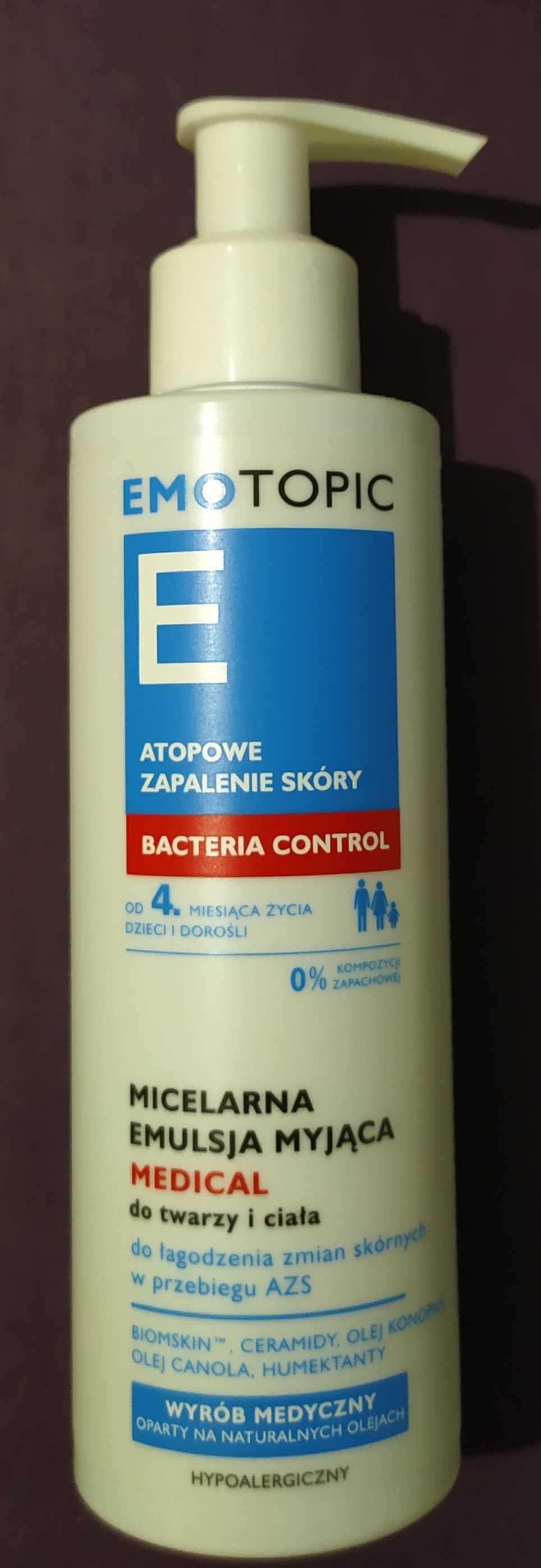EMOTOPIC BACTERIA CONTROL micelarna emulsja myjąca