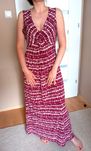 ROMAN Sukienka maxi ornament bordo