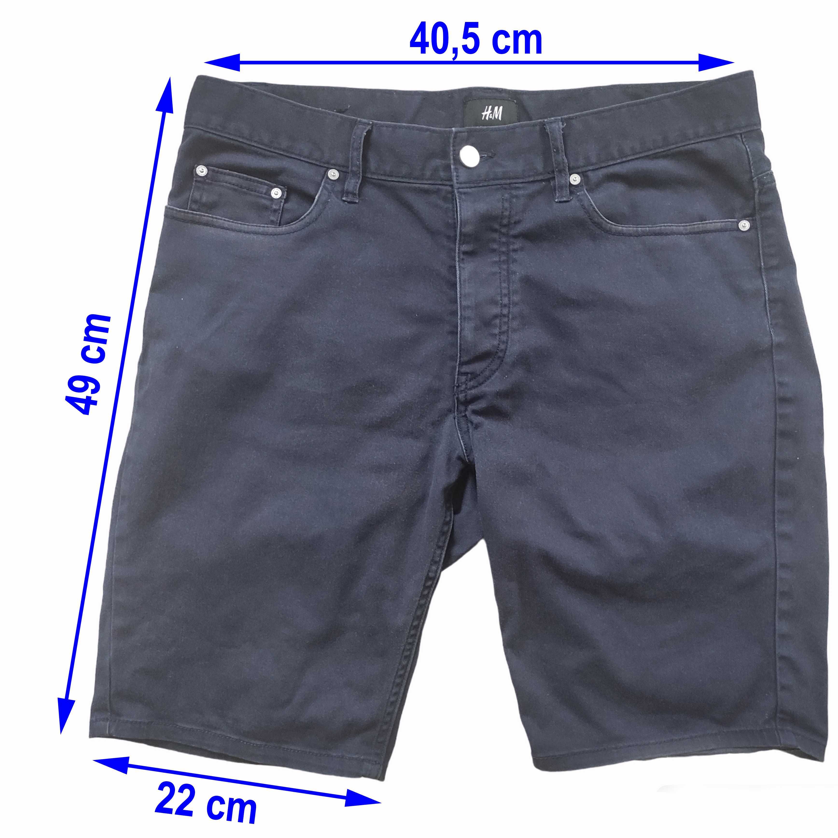 Spodnie krótkie H&M ciemny granat roz. 31