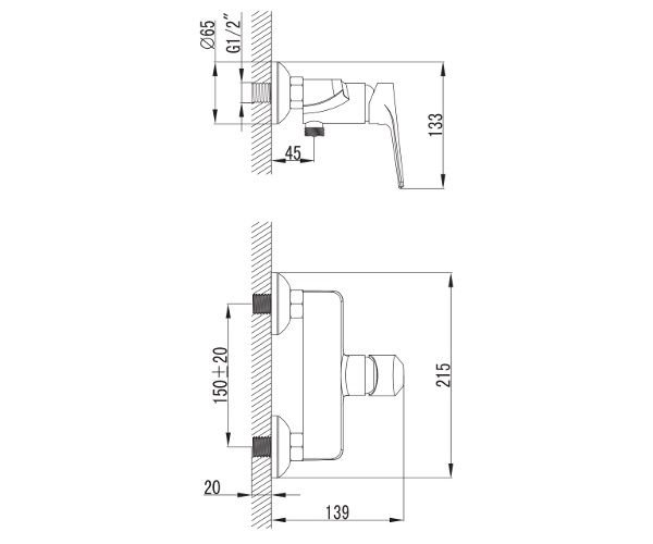 Продам новый кран для душа Imprese Barka 15265