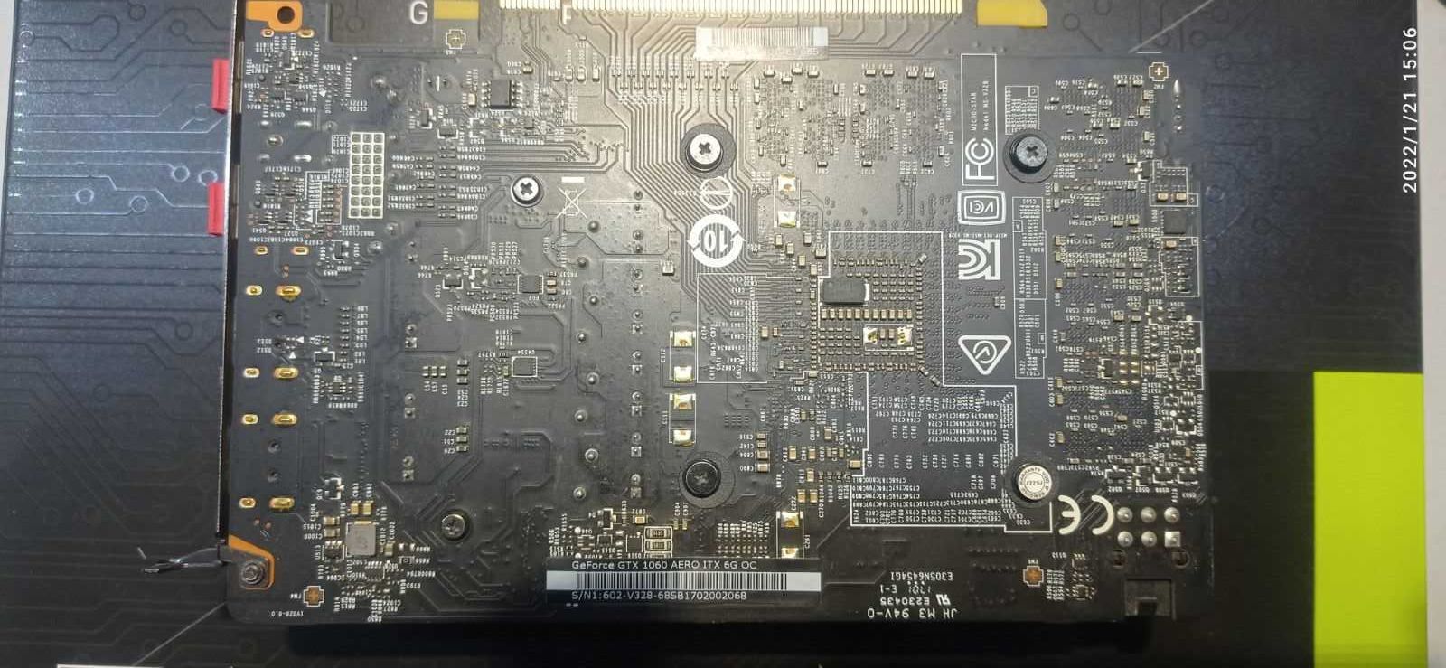 Видеокарта MSI Nvidia 1060 6Гб в отличном состоянии