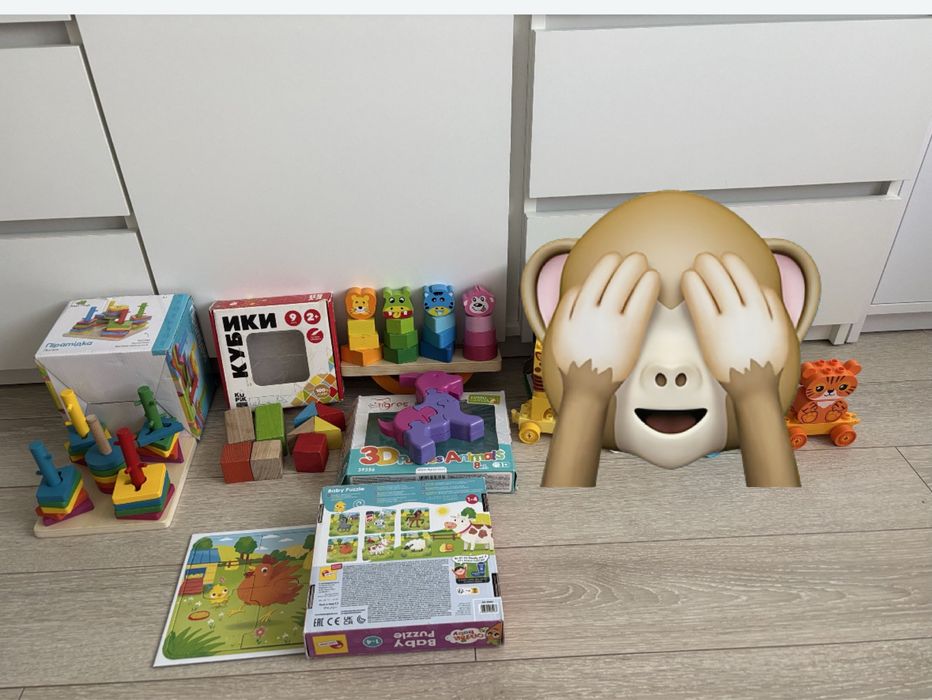 Розвиваючі ігри, пазли, піраміди, будівельні кубики,деревʼяні іграшки
