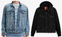Куртка Levis "Hybrid hoodie trucker jacket" M "trucker jacket" XL ориг