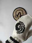 Wełniane wool wełna nowe góralskie rękawiczki kremowe