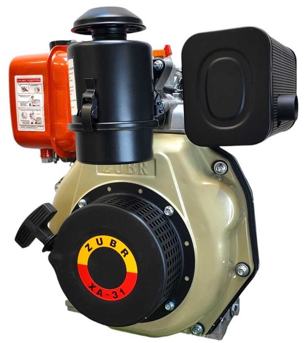 Двигун Зубр 178F (6 к.с.) дизель! вал 25 мм шліцевий! надійний мотор!