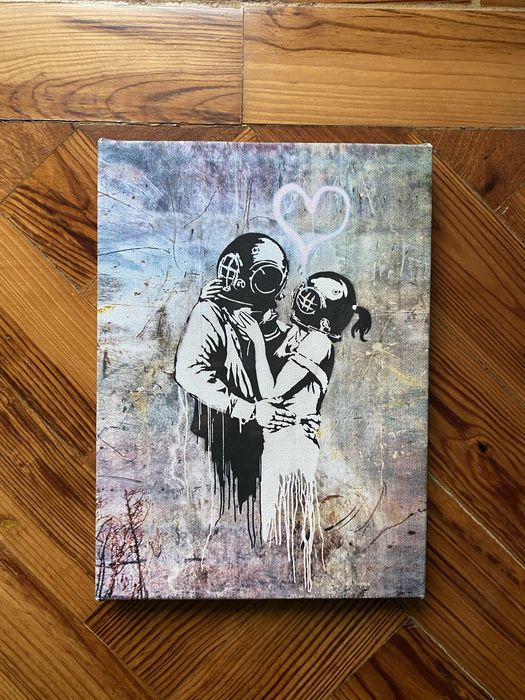 Quadro com desenho Banksy