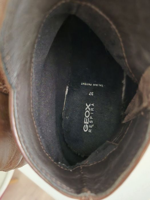 Geox 37 botki brązowe czekoladowe chwost