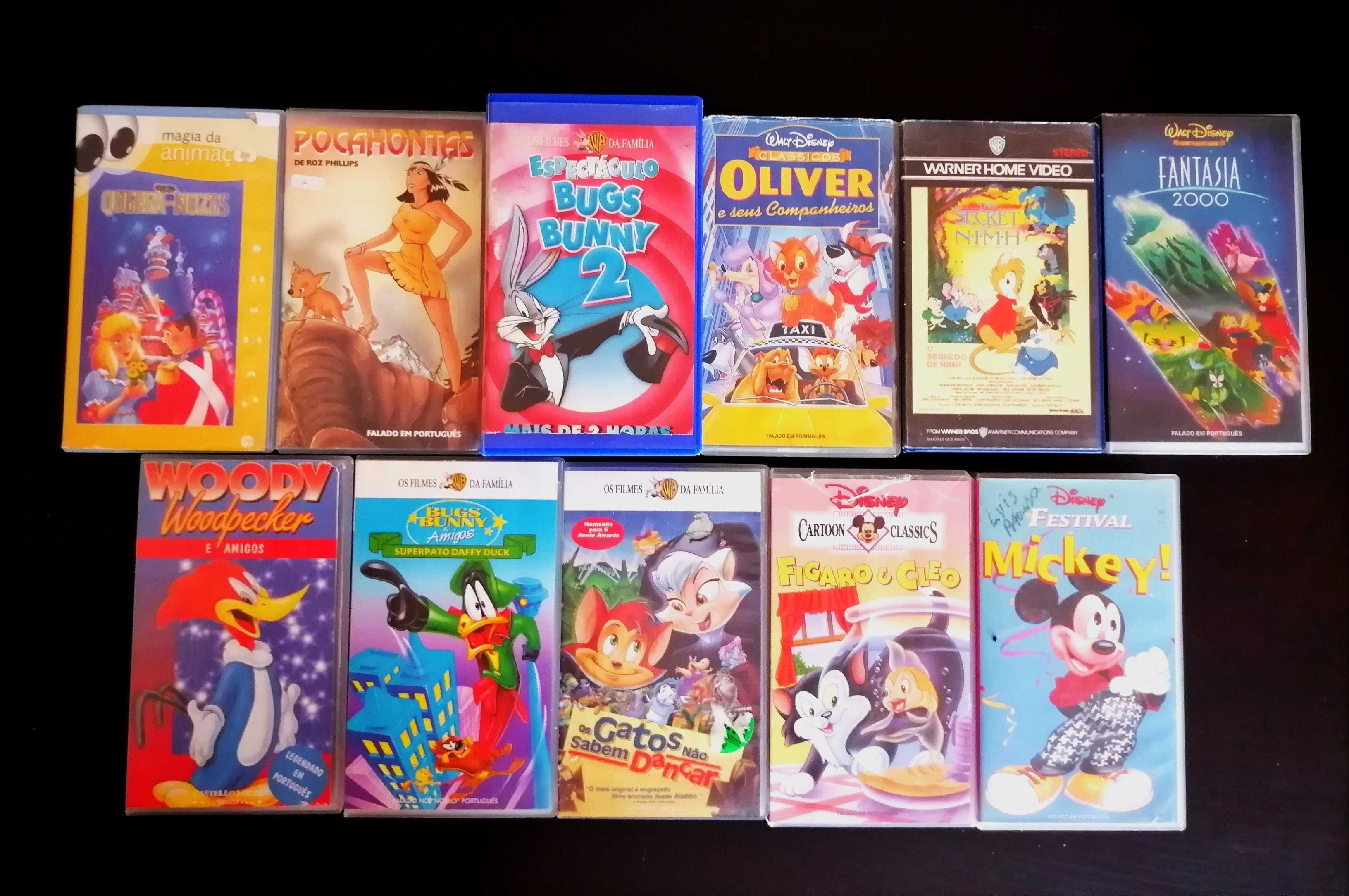 Lote Cassetes VHS Desenhos Animados Infantil