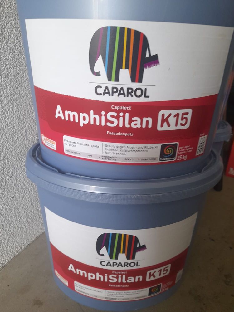 Caparol AmphiSilan K15 25 kg tynk silikonowy biały, gramatura 1,5 mm
