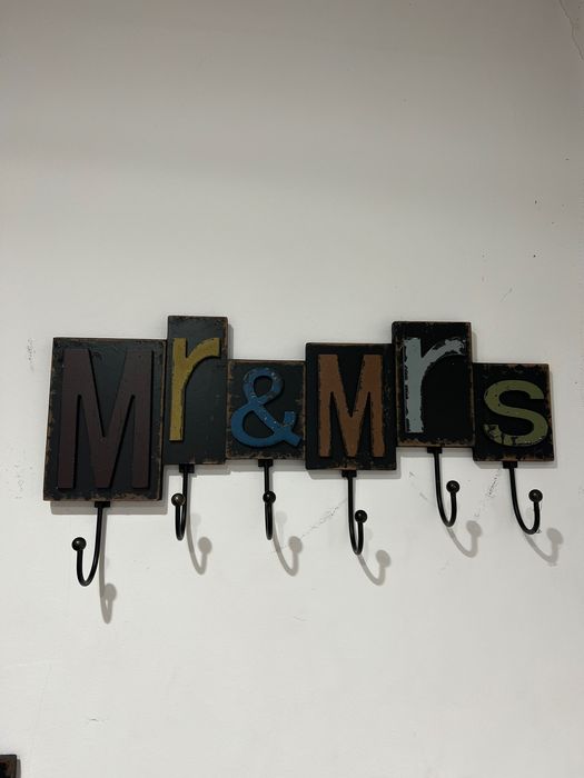 Dekoracyjne wieszaki ścienne "Mr & Mrs"