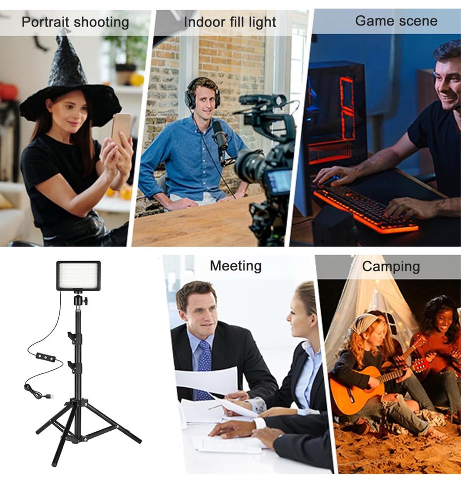 Zestaw 2 lamp led do fotografowania i wideo filtry w zestawie