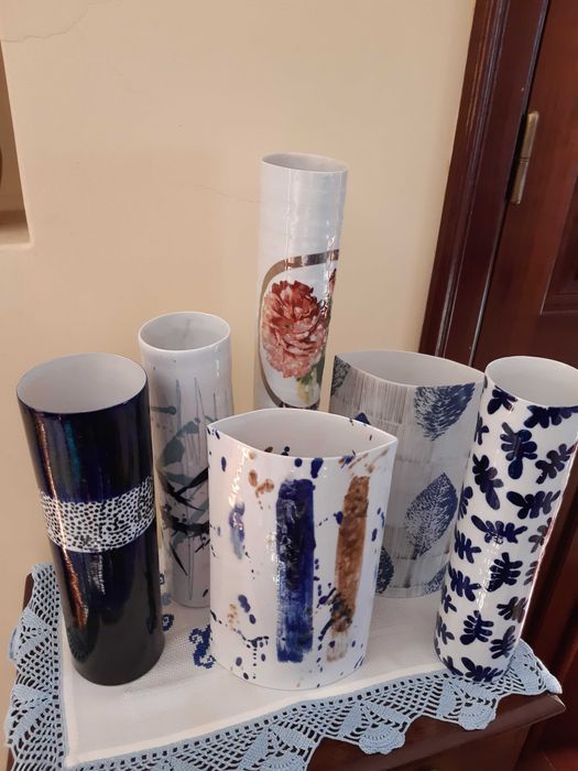 Jarras Porcelana Bengaleiros Louça de  Alcobaça Desenho Modernista