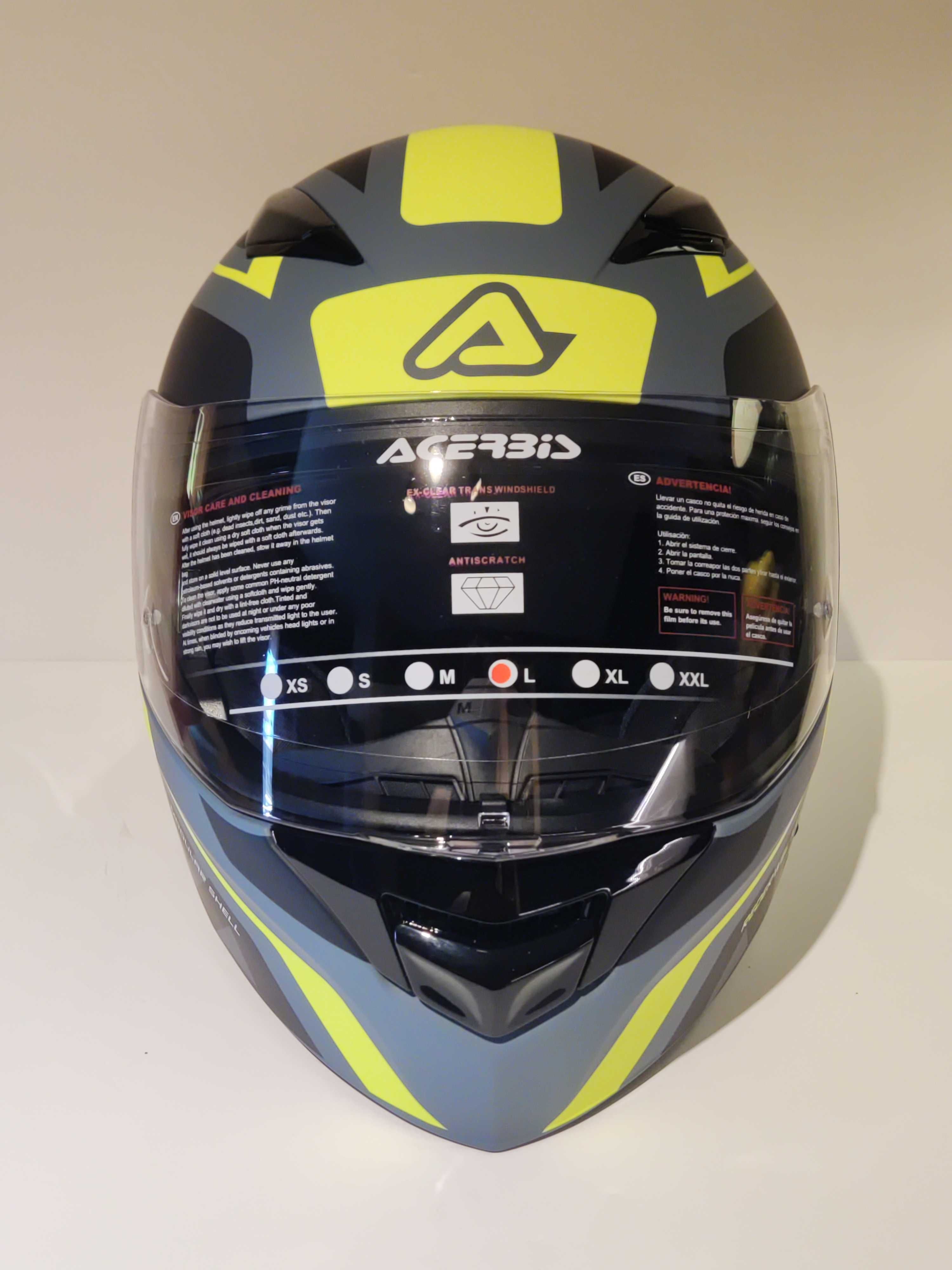 Capacete modular Acerbis dupla homologação P/J mota scooter novo