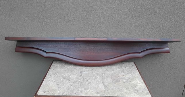 Stara solidna półka drewniana brąz 135cm B025