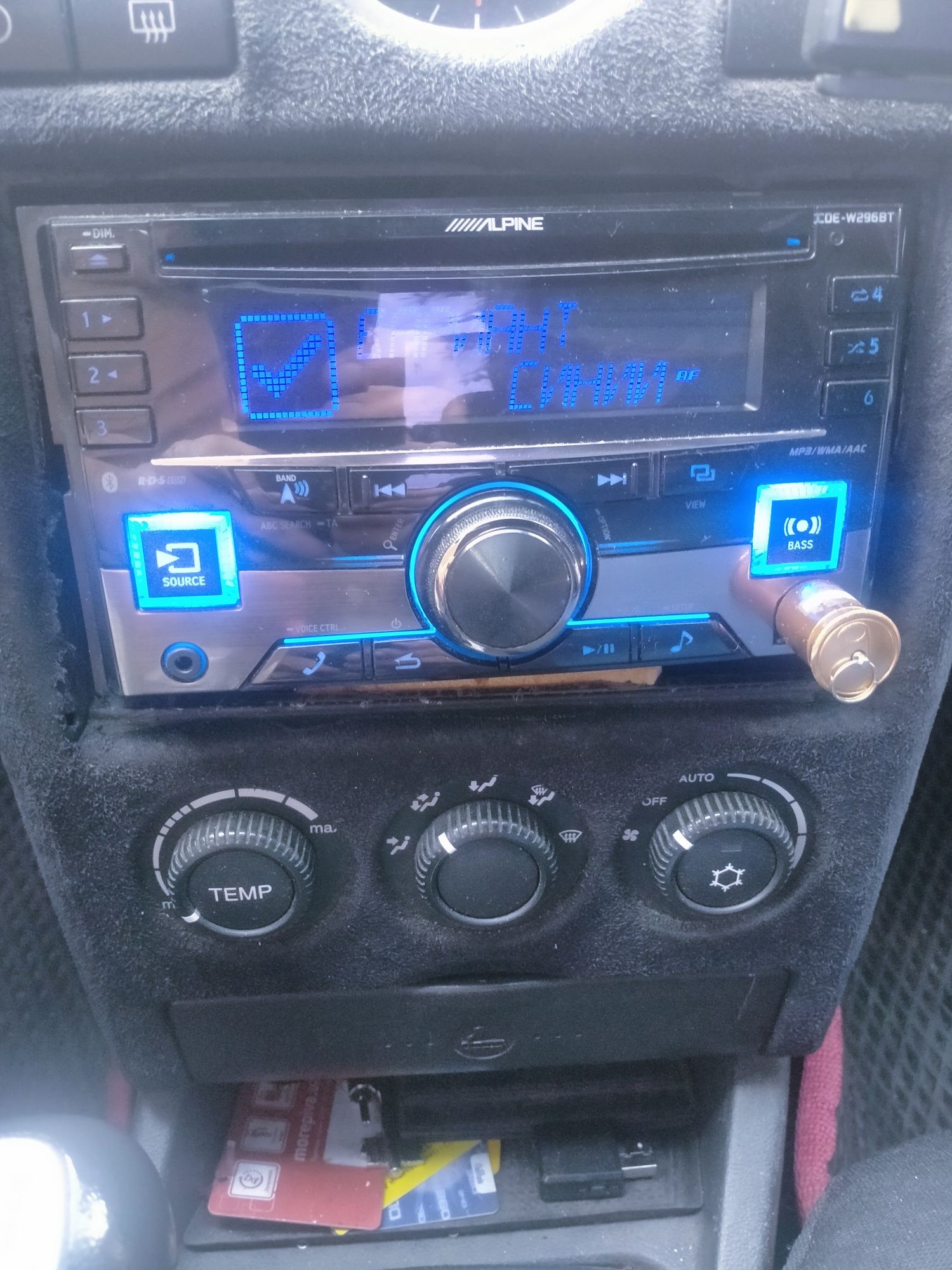 Автомагнитола Alpine  CDE-W296BT 2-дин. процессорная  магнитола с блют