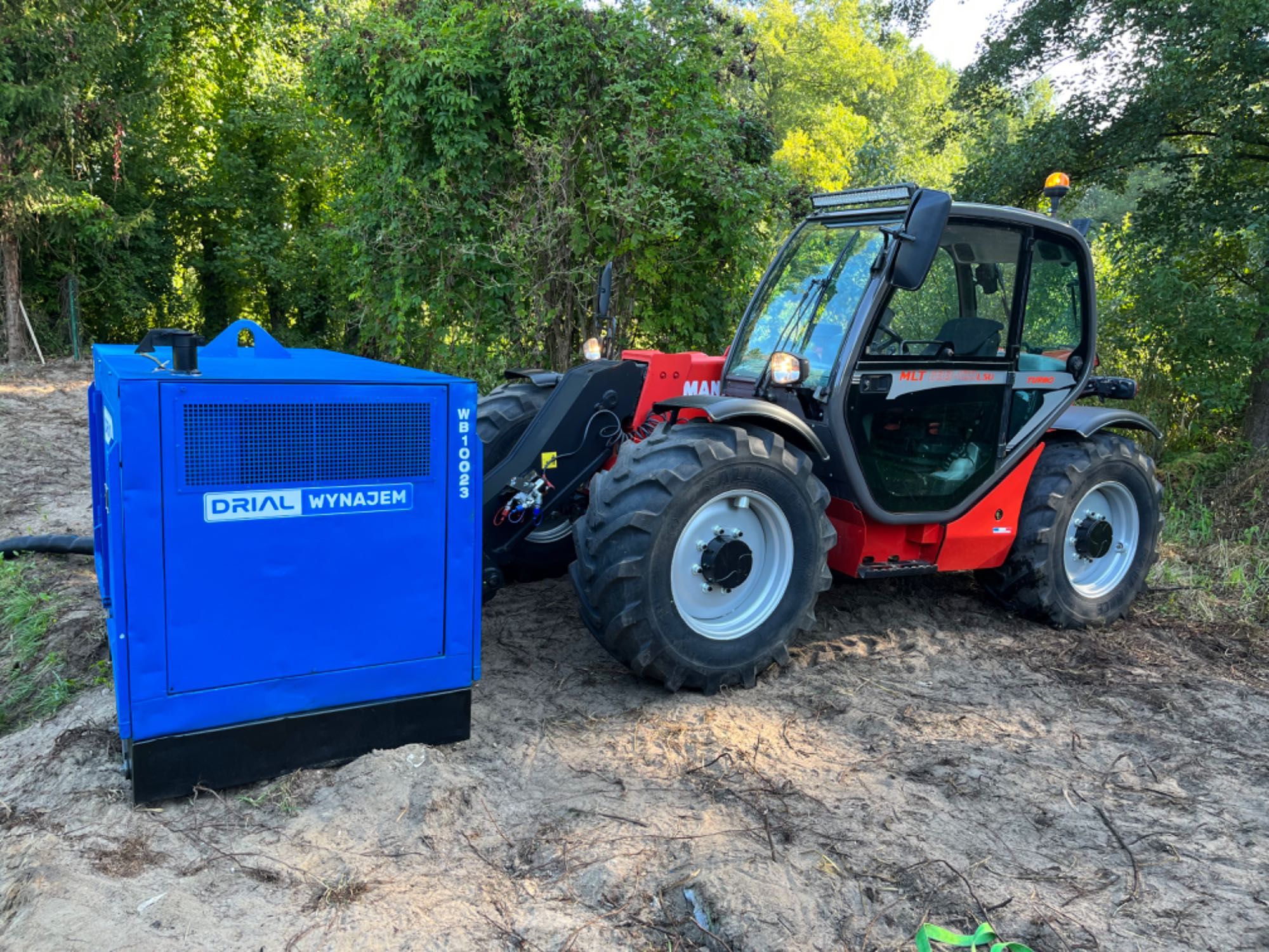 Wynajem Manitou Ładowarka 3.5 T 6 m Obsługa Operator łyżka widły, pług