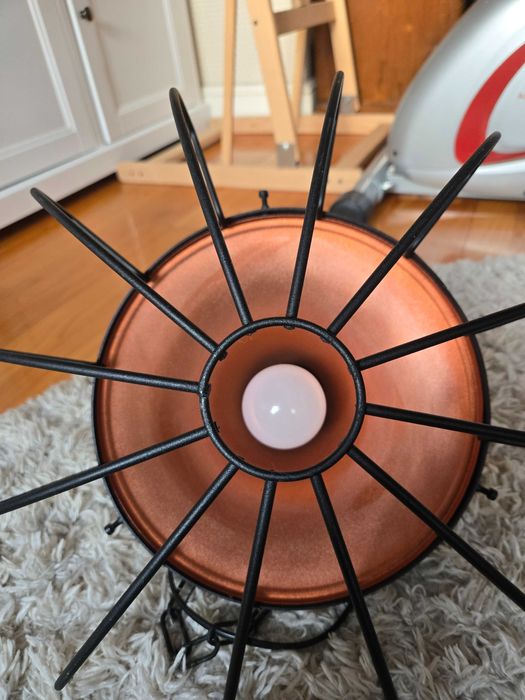 Lampa metalowa czarna dekoracyjna wisząca