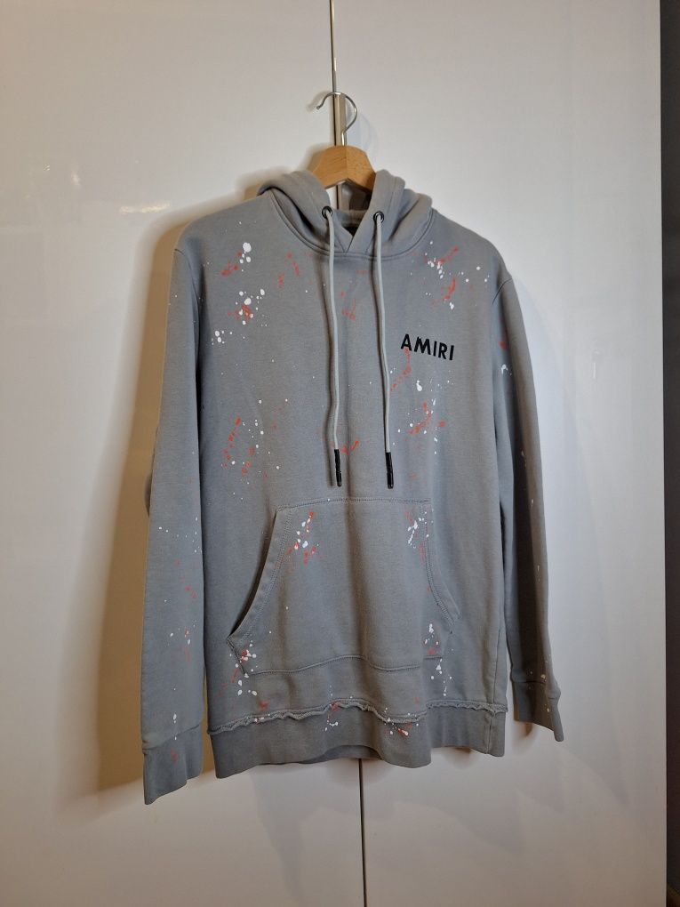 Bluza z kapturem hoodie Amiri szare ciemnoszare luxury premium street