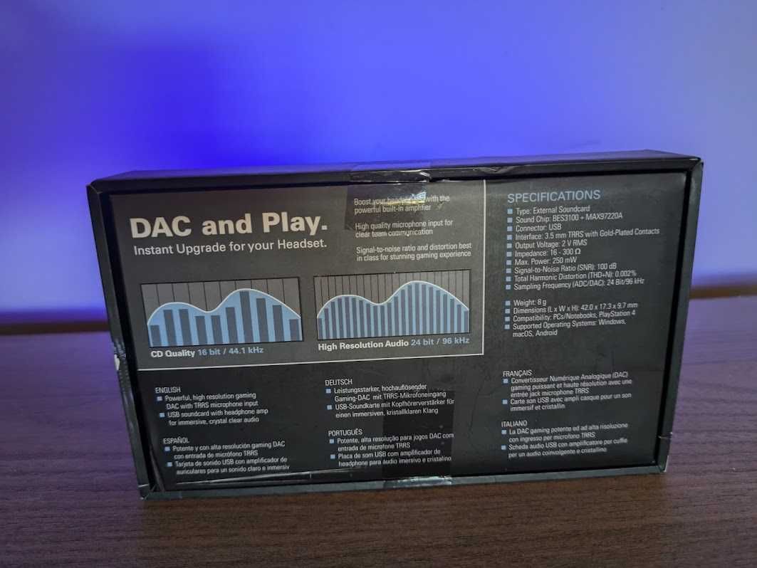 Kompaktowa karta dźwiękowa HIFI Sharkoon Gaming Dac Pro S