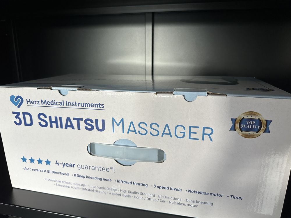 NOWY / 3D Shiatsu Masażer Herz Medical / szyja, kark, ramiona, plecy