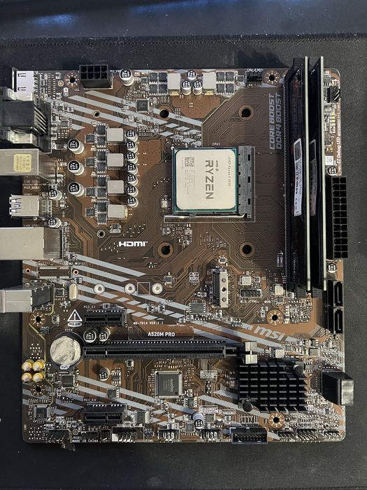 Продам комплект A520 + Ryzen 5 4500 + ddr4 16gb + бп 650 + ssd 120gb