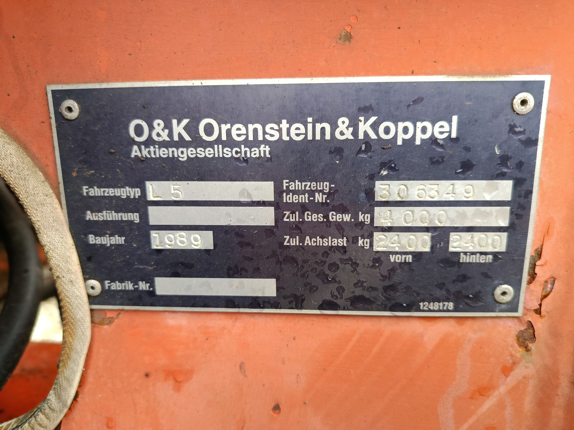 Ładowarka O&K Silnik Deutz Sprowadzona z Niemiec Udzwig 2 tony