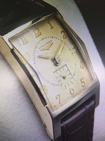 Relógio Longines, clássico de colecção, Art Déco folheado a ouro