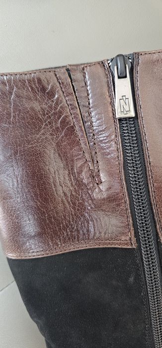 Сапоги чоботи замш хутро шкіра  Італія 40р.