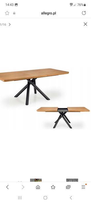 Stół halmar 160-200x90x75
