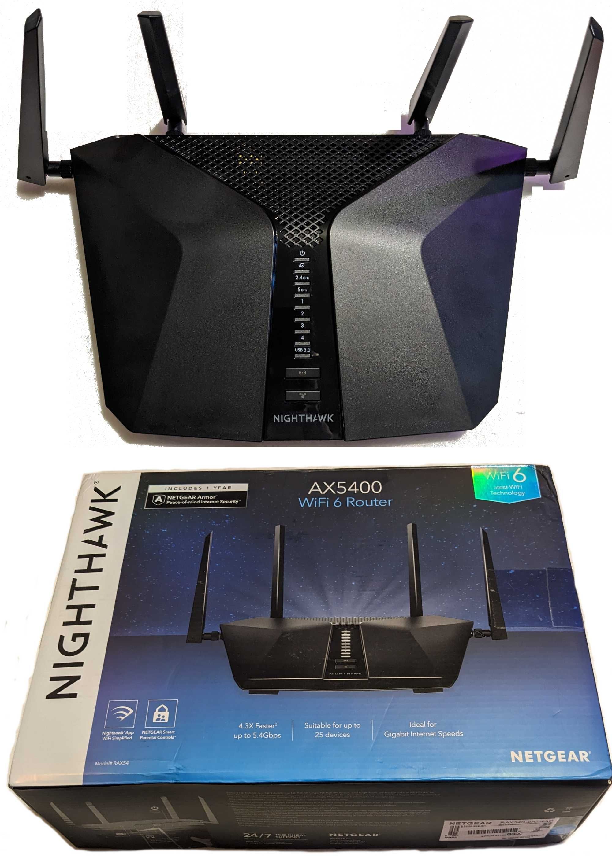 Роутер Netgear Nighthawk AX6 6-Stream AX5400 WiFi6  RAX54Sv2 Новый