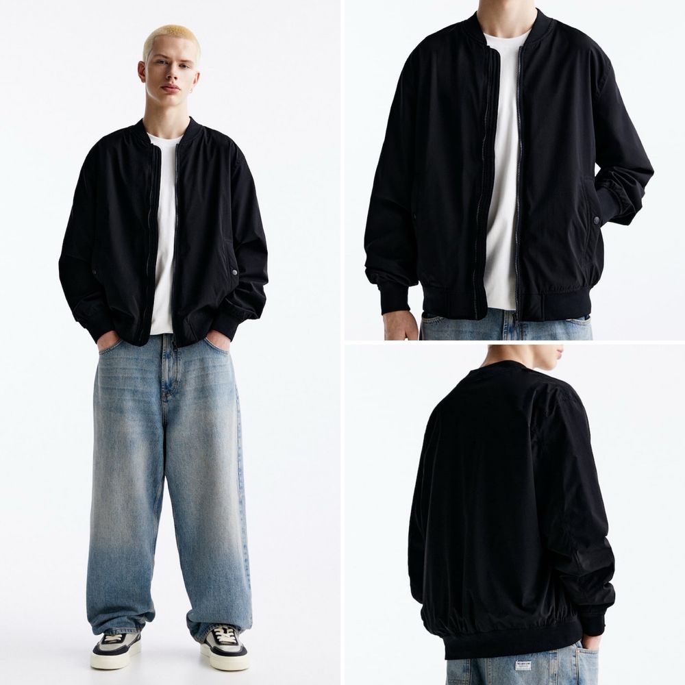 Легкий Бомбер Pull&Bear (S) lightweight bomber Нова вітровка куртка