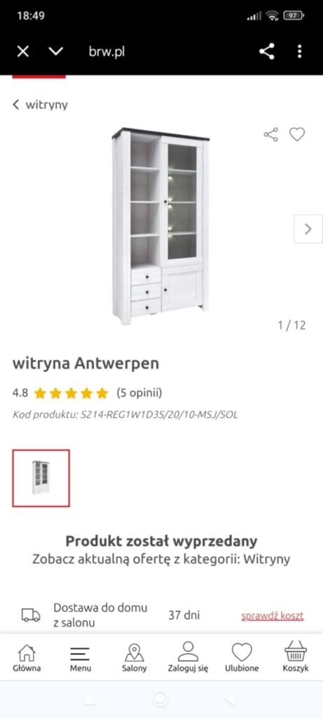 Komoda i dwie witrynki Antwerpen