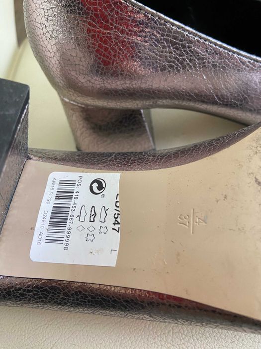 Next eleganckie czółenka , pantofelki na klocku  r 36/37