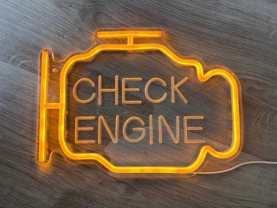 Neonowa Lampka CHECK ENGINE