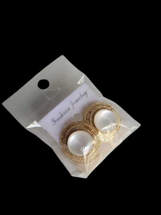 Kolczyki złote sztyfty zatyczki biżuteria sztuczna Fashion Jewelry